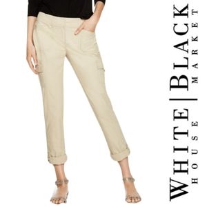 White House Black Market Convertible Ankle To Crop Cargo Pants In Color Bungalow